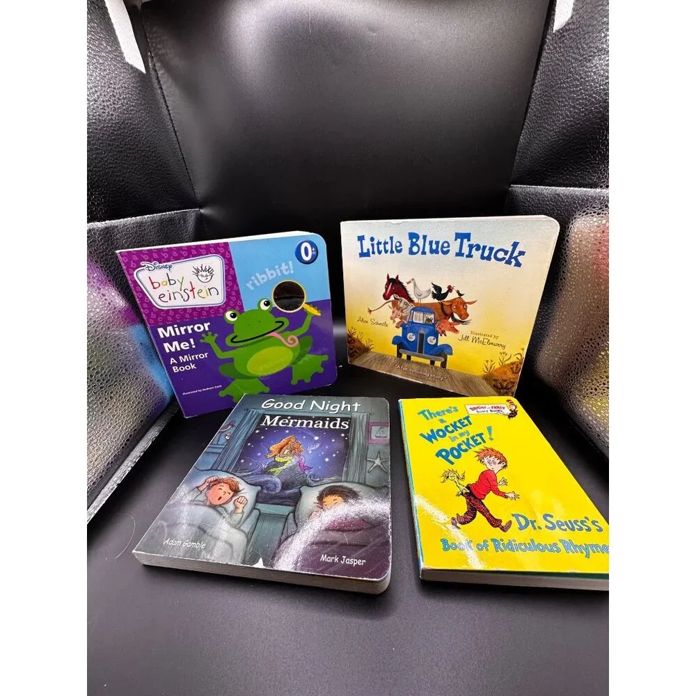 4 Board Books Baby Einstein Dr. Seuss‎ Little Blue Truck Good Night Mermaids